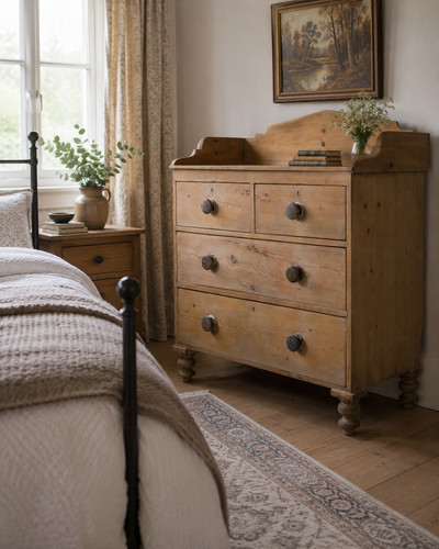 Victorian pine chest 4 - pine,