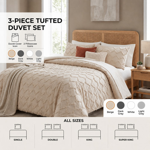 Luxury tufted duvet cover - luxury, set