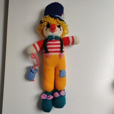 Hand Knitted Clown Scarecrow