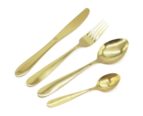 Cutlery set gold stainless - cutlery,