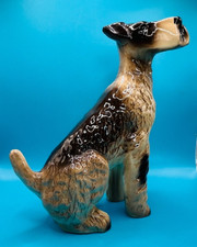 Vintage Airedale Terrier Ceramic Dog Figurine Statue Ornament Sitting Position