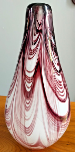 Large art glass vase - vase, –