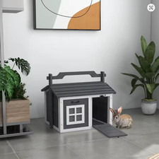 Pawhut rabbit hutch run runs - run,