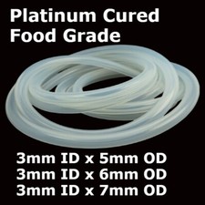 3mm ID Food Grade Clear Translucent Silicone Vacuum Tube Hose Pipe Soft Rubber