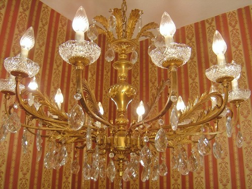Antique brass chandelier - chandelier, with