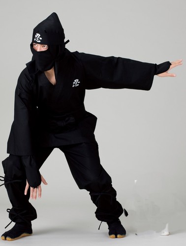 Ninja costume uniform black - uniform,