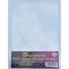 5 X Dolls House Clear Window Glazing Film Plastic Sheets 210mm X 145mm 
