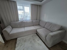 Beige L-Shape Corner Sofa