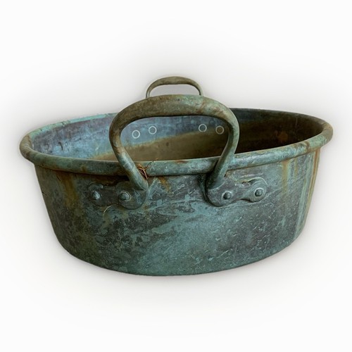 Antique copper cauldron - antique,