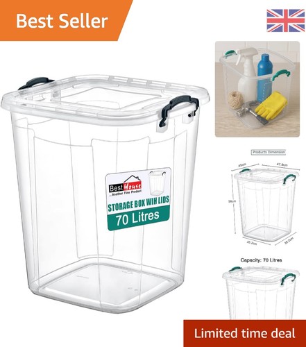 70l stackable clear plastic - stackable,