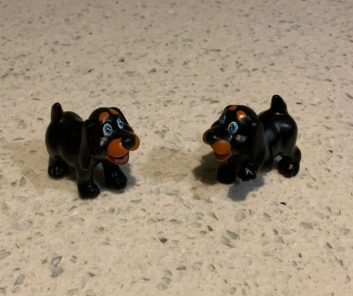 Plastic toys dachshund dog 2 - dachshund, x