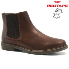 MENS RED TAPE LEATHER BOOTS