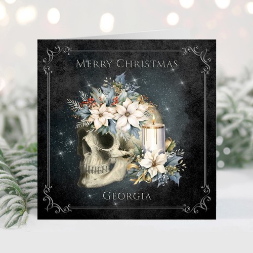 Personalised gothic skull - skull, &