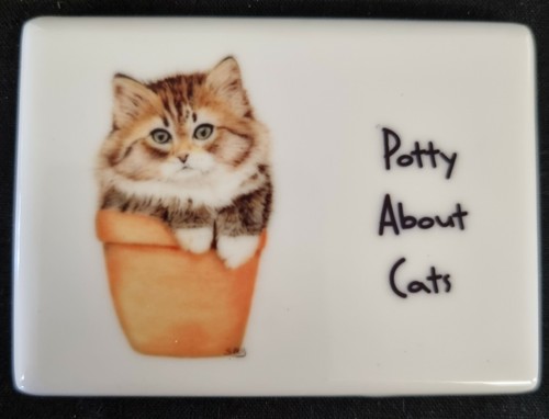 Kitten ceramic fridge - ceramic,