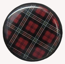 Tartan Pin Badge Brooch