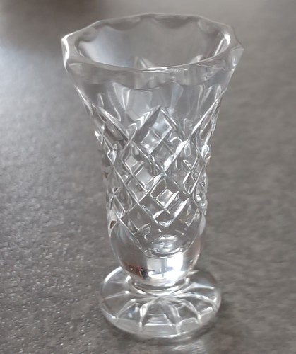 Crystal glass bud vase - glass,