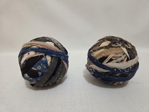 Antique fabric strip ball - antique,