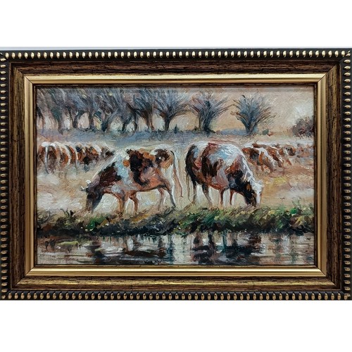 Cows river landscape - river, original