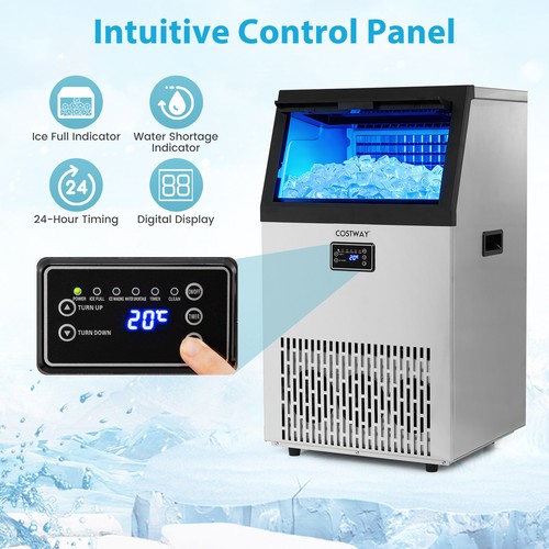 Stainless steel ice machine - ice,