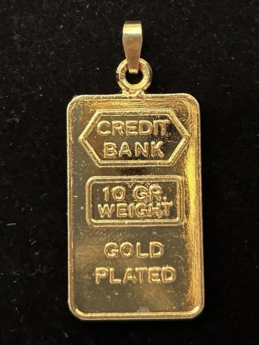 Bullion ingot style pendant - ingot,