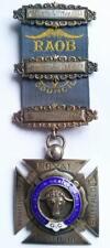 1943 RAOB Primo Hallmarked Sterling Silver Enamel Chaworth Lodge 189 Medal 43g