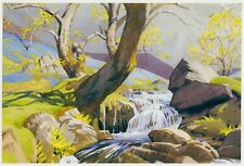 Upstream in Rannerdale W Heaton Cooper Lake District print in 11 x 14 mount