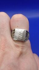 Gents Chunky Solid Sterling 925 Silver Ring. UK Size Y. English Hallmarks. ?? 