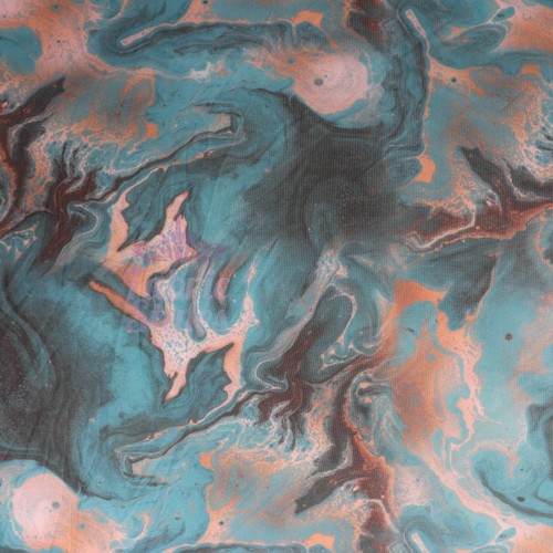 Blue orange marble - blue, power