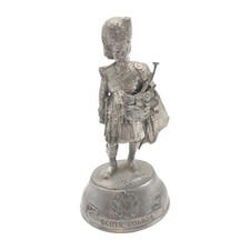 Vintage Charles Stadden Scots Guard Piper Major Pewter Figurine Chas 