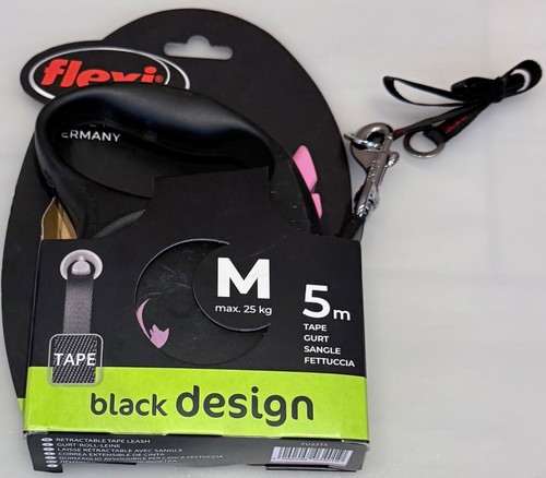 Flexi medium black - medium, retractable