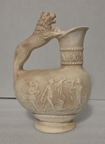 Neoclassical lion handle ewer - lion,