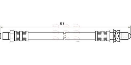 Apec front brake hose - brake,