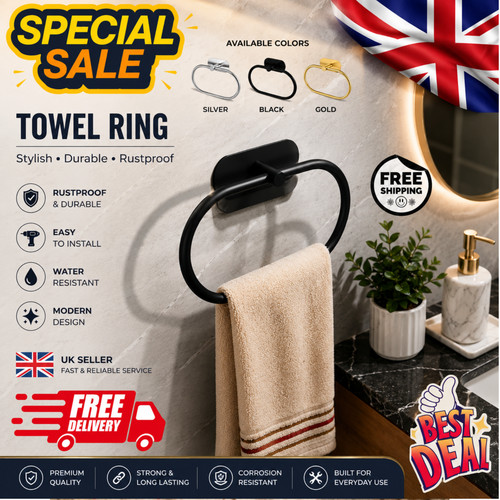 Bathroom towel ring rack - towel,