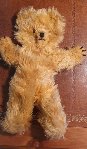 Old glass eyed plush - an,