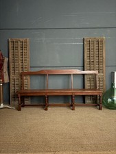 Antique Mahogany Hall Bench /