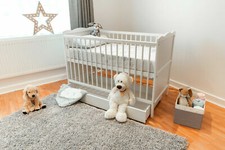 White Baby Cot Bed 140x70cm