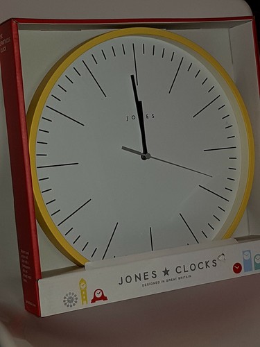 Jones yellow round wall - jones, clock