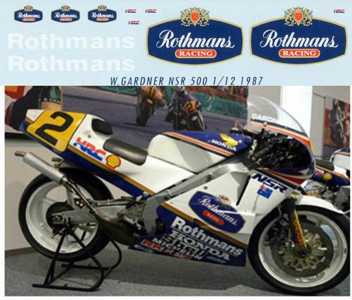 Decals for nsr 500 wayne - 1/12,
