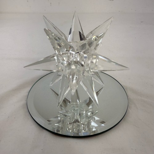 Faceted crystal glass star - faceted,