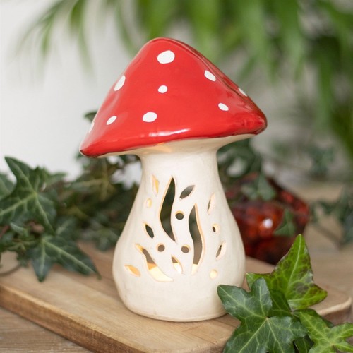 Toadstool mushroom tea light - toadstool,