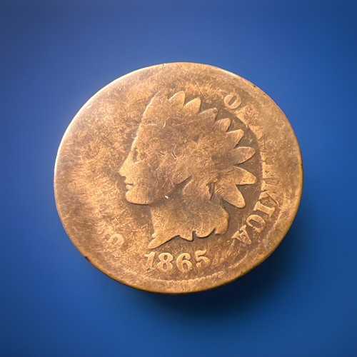 1865 indian head cent - head, g/vg