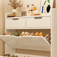 2-Tier Wooden Entrance Shoe