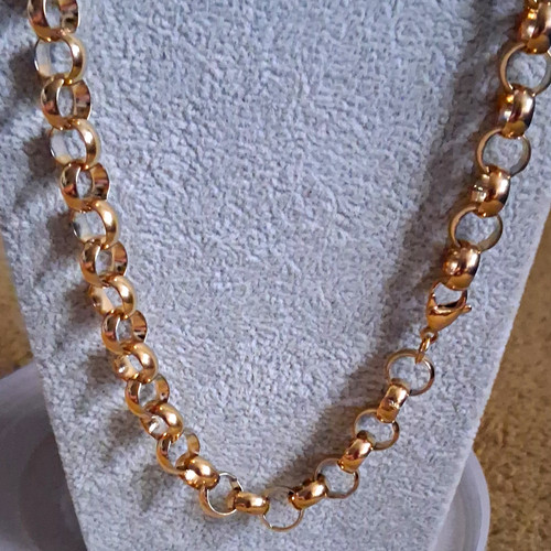 Gold tone round link - gold,