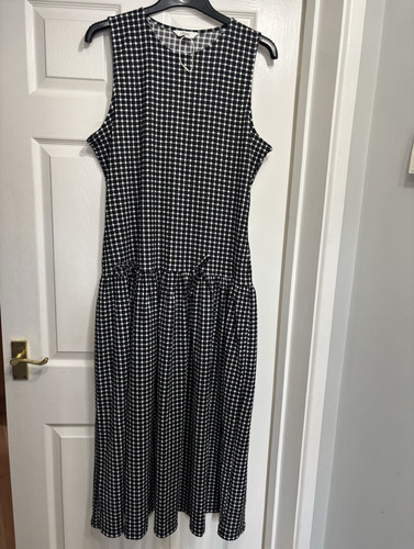 Black white gingham maxi - white,