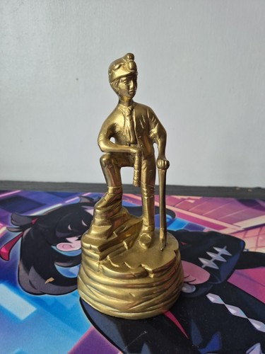 Vintage brass figure coal - brass,