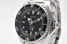 【EXC+5】SEIKO Kinetic 5M62-0BC0 SCUBA 200M Men's Watch Black Dial From JAPAN