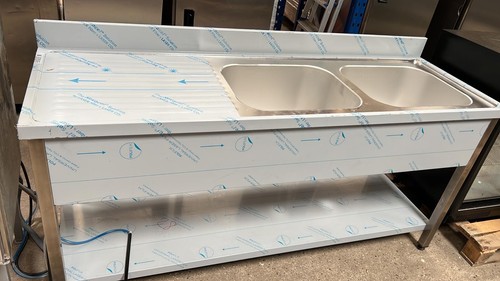 Double sink left hand drainer - left,