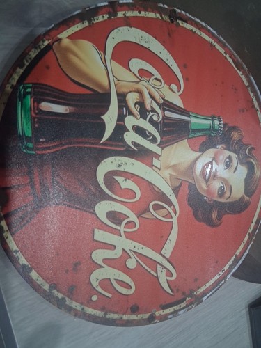 Coca cola metal sign - coca,