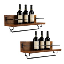 Wall Mounted Wine Rack Rustic