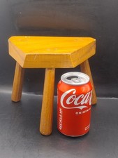 Vintage Wooden Milking Stool 3 leg Small Poss Apprentice Piece Hand Made RfB#15